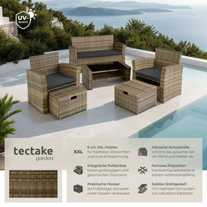 Rattan Sitzgruppe Modena natur