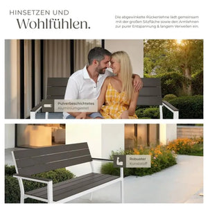 Aluminium Gartenbank Line