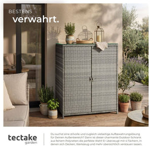 Aluminium Gartenschrank Monza grau