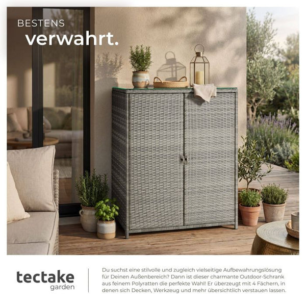 Aluminium Gartenschrank Monza grau