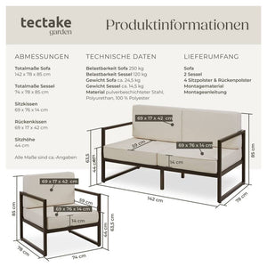 Garten-Loungeset Comosa