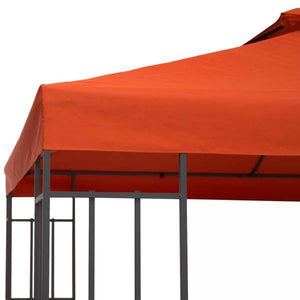 Ersatzdach Pavillondach für Metallpavillon Polyester 3x3m Rostrot
