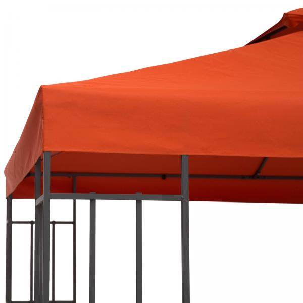 Ersatzdach Pavillondach für Metallpavillon Polyester 3x3m Rostrot
