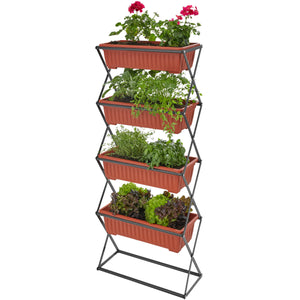 Vertikalbeet mit 4 Kästen