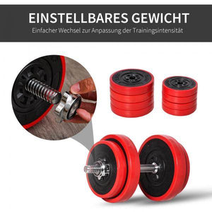 Hantelset Verstellbare 20KGS Langhantel & Kurzhantel