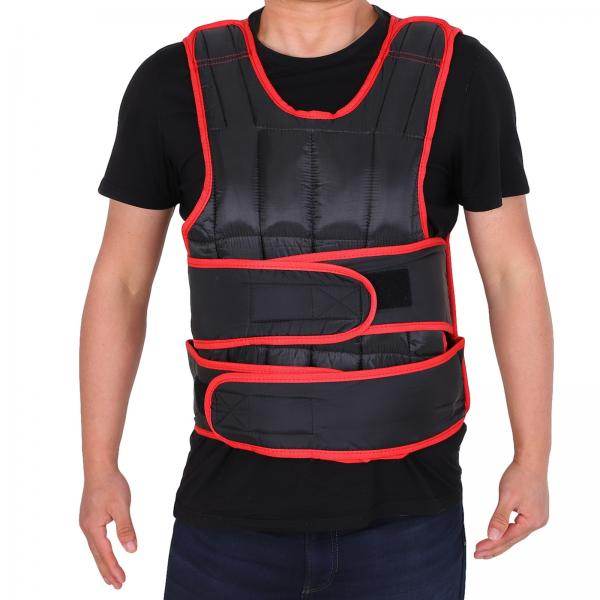 20 kg Trainingsweste einstellbare Gewichtsweste Schwarz+Rot