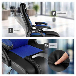Mike office chair, black/blue