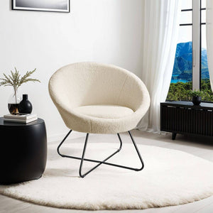 Cocktailsessel Cocktailsessel Centera, gepolstert, 120kg Bouclé off-white
