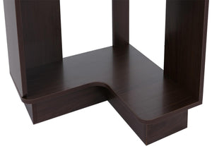 Eck-Bücherregal Eckregal Standregal Wohnregal 5 Ebenen 175x40x40cm Walnuss-Optik