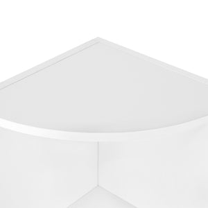Eckregal 4-stöckiges Regal in Weiss