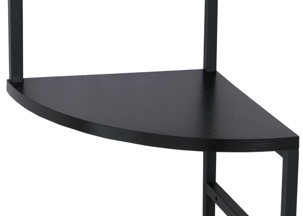 Eckregal Hängeregal Wandregal Winkelregal 5 Ebenen Industrial 128x30x30cm schwarz