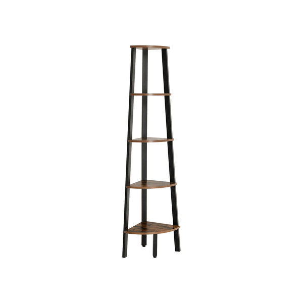 Eckregal Industriell Standregal 5-stufig Metall Braun