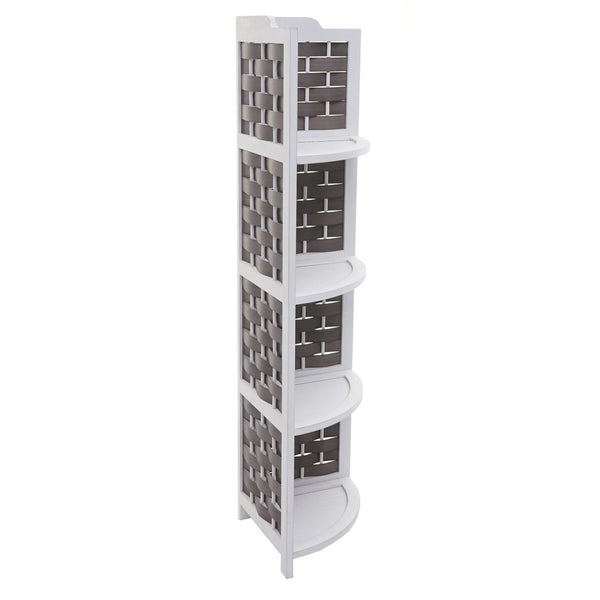 Eckregal JAM-K85 Standregal klappbar 110cm weiss Geflecht anthrazit