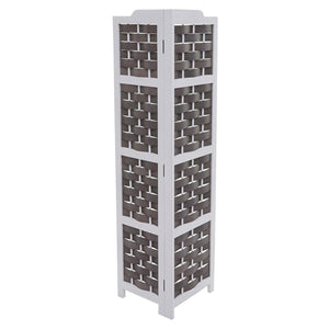 Eckregal JAM-K85 Standregal klappbar 110cm weiss Geflecht anthrazit