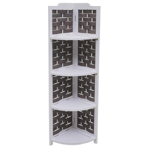 Eckregal JAM-K85 Standregal klappbar 110cm weiss Geflecht anthrazit