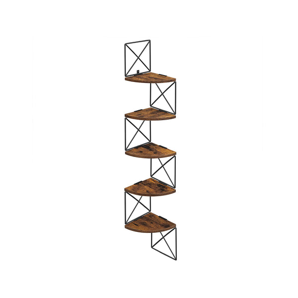 Eckregal Wandregal mit 5 Etagen IndustrialVIBE