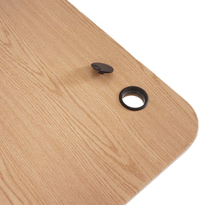 Elektrisch höhenverstellbarer Eckschreibtisch 178x178cm, hellbraun/grau