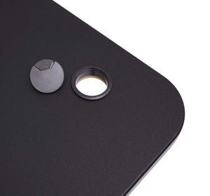 Elektrisch höhenverstellbarer Eckschreibtisch Schwarz 178x178cm