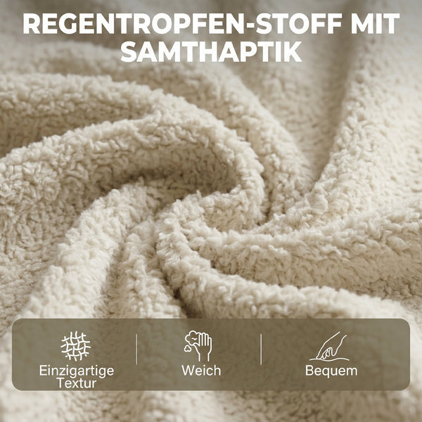 Ecksofa 3-Sitzer mit Chaiselongue Samtoptik beige