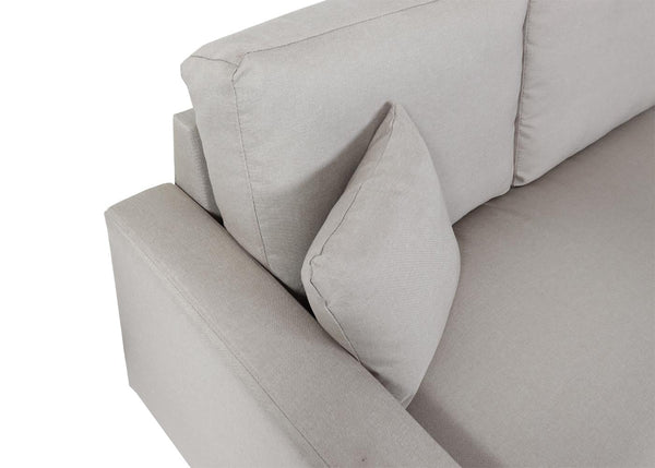 Ecksofa mit Bettkasten Couch Sofa L-Form Liegefläche Nosagfederung 228cm beige