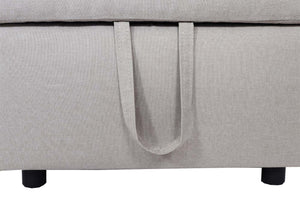 Ecksofa mit Bettkasten Couch Sofa L-Form Liegefläche Nosagfederung 228cm beige