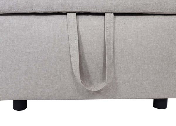 Ecksofa mit Bettkasten Couch Sofa L-Form Liegefläche Nosagfederung 228cm beige