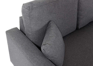 Ecksofa mit Bettkasten Couch Sofa L-Form Liegefläche Nosagfederung 228cm dunkelgrau