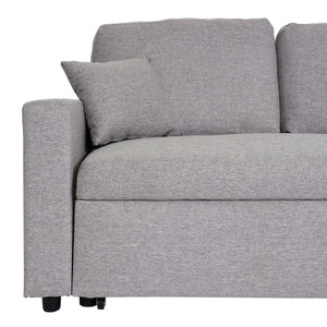 Ecksofa mit Bettkasten Couch Sofa L-Form Liegefläche Nosagfederung 228cm grau