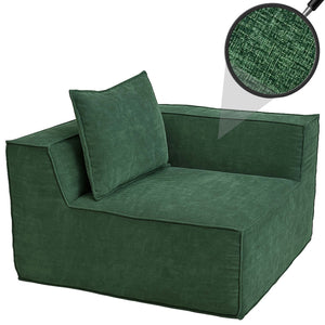 Eckteil Sofa Loungesessel Polstersessel Armlehne Stoff 63x97x97cm grün