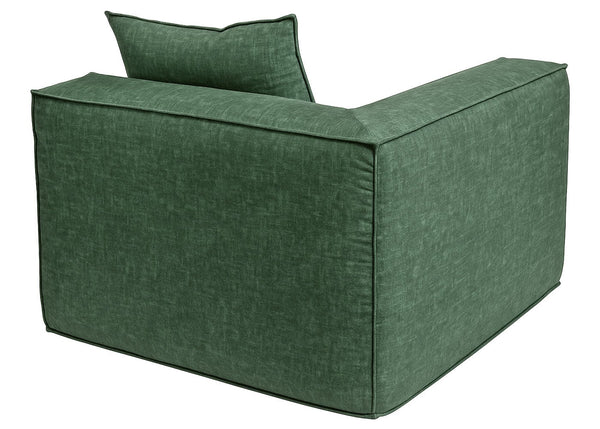 Eckteil Sofa Loungesessel Polstersessel Armlehne Stoff 63x97x97cm grün