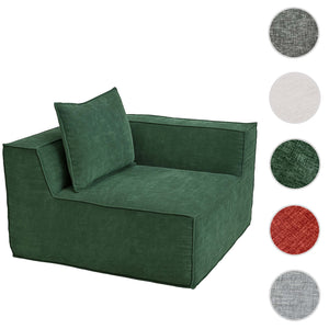 Eckteil Sofa Loungesessel Polstersessel Armlehne Stoff 63x97x97cm grün