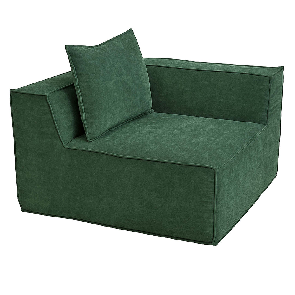 Eckteil Sofa Loungesessel Polstersessel Armlehne Stoff 63x97x97cm grün