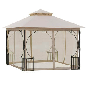 Gartenpavillon Partyzelt Festzelt Doppeldach 3x3m