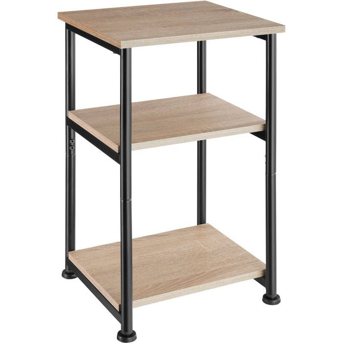 Beistelltisch Memphis 34x30x59cm Industrial Holz hell, Eiche Sonoma