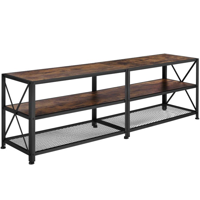 TV-Regal Indianapolis Industrial Holz dunkel, rustikal 161 cm