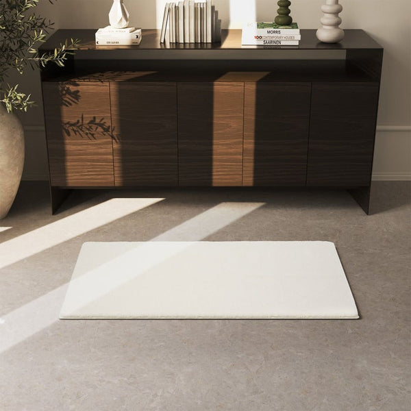Tapis à poils courts Soft Zone crème 60 x 110 cm 