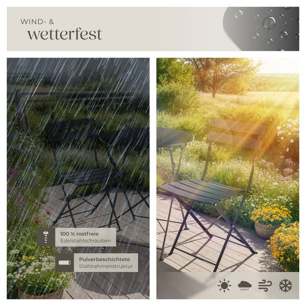Bistrotisch Set Frieda schwarz