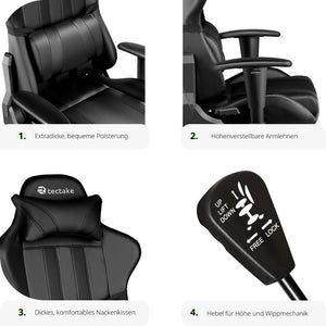 Racing Gaming Chair, Black