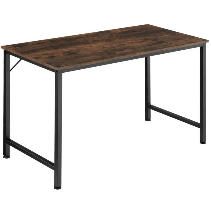Schreibtisch Jenkins Industrial Holz dunkel, rustikal 140 cm