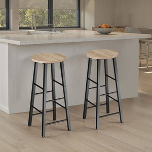 2 Barhocker Keynes Industrial hellbraun