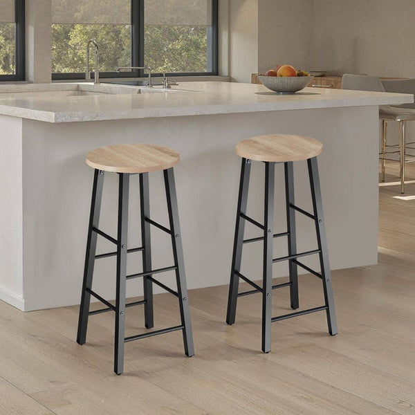 2 Barhocker Keynes Industrial hellbraun