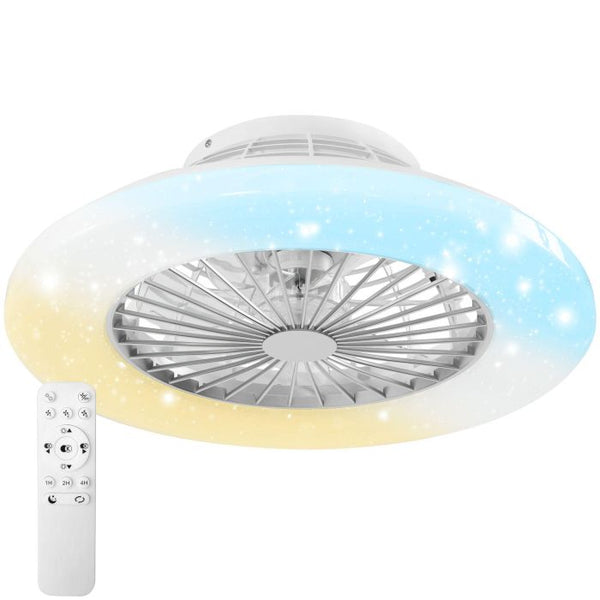 LED Deckenleuchte Storm mit Ventilator dimmbar weiss