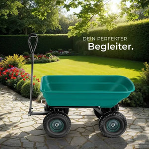 Handwagen Cubbi mit Kippfunktion und Luftreifen grün