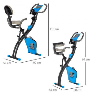 Heimtrainer Fahrradtrainer 8 Widerstandstufen Schwarz Blau