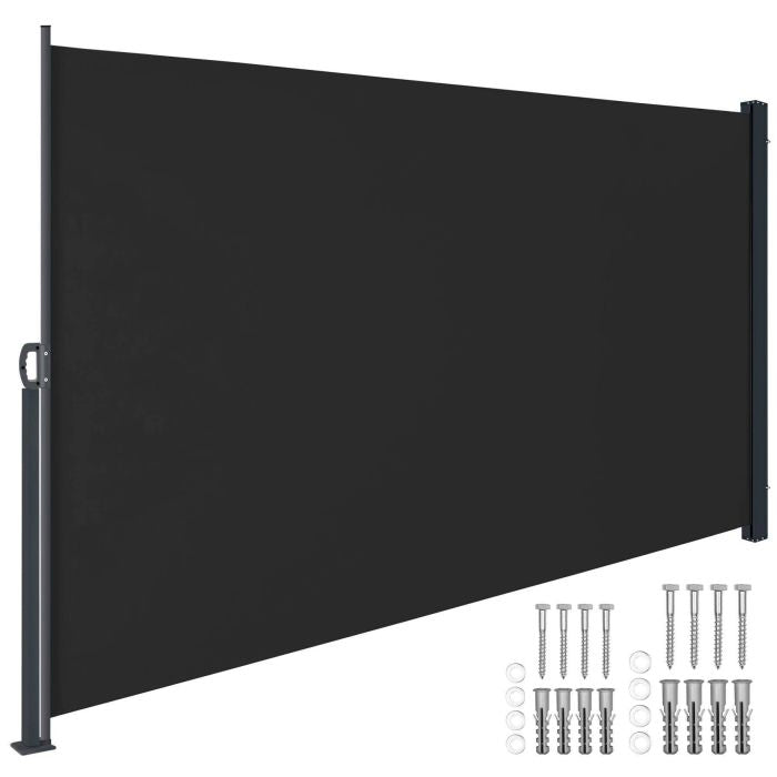 Seitenmarkise schwarz 300 x 180 cm