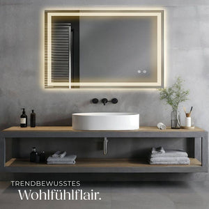 Rechteckiger LED Badezimmerspiegel Clara 60 x 100 cm