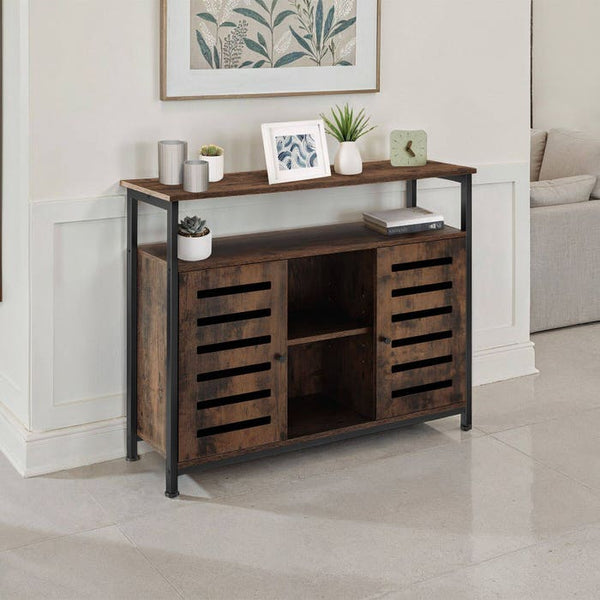 Sideboard Warrington 100x37x82cm Industrial dunkelbraun