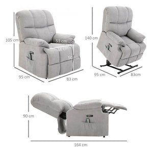 Massagesessel mit Wärmefunktion Flanell 83 cm x 95 cm x 105 cm