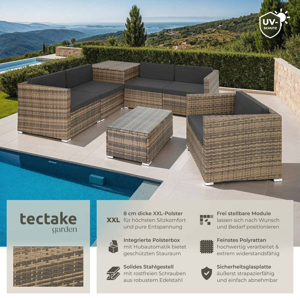 Rattan Lounge Pisa, natur