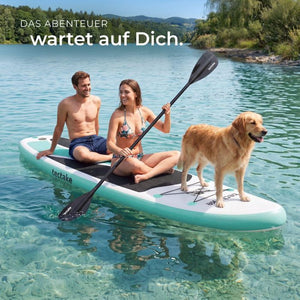 Stand-Up Paddle Board 2in1 Zenon weiss/türkis 320 cm ohne Kamerahalterung